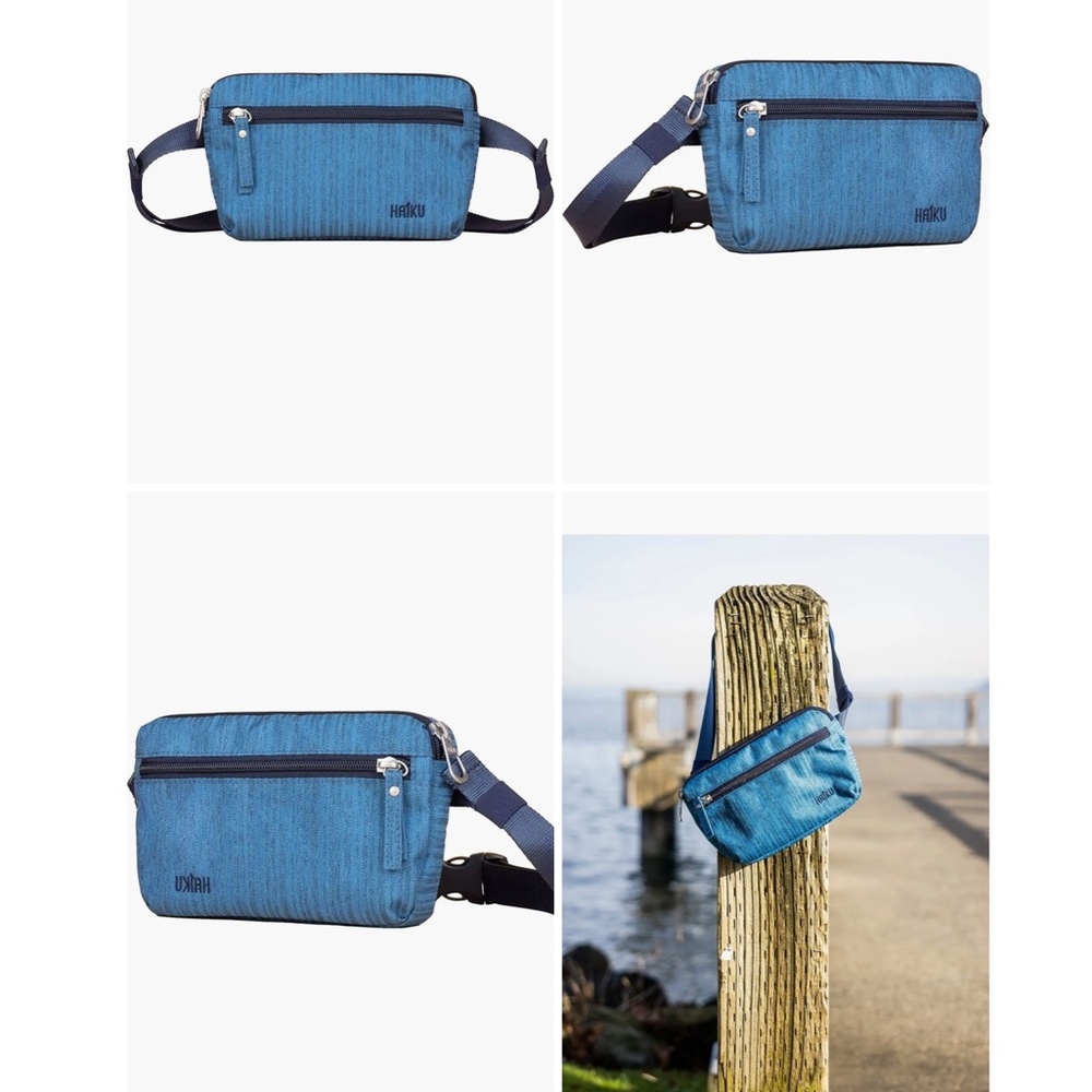 EUC Haiku Hopper - Sapphire Blue Crossbody Bag RFID Belt Bag Travel